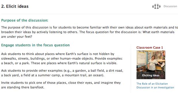earth materials. 1. Why does Investigation 1 begin with a discussion? a. Point out that the title of each lesson (called an investigation) is also the investigation question.