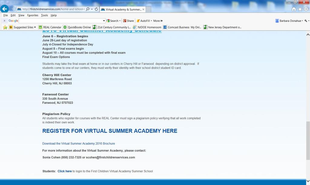 Click on Virtual Academy & Summer School. 1. You will reach the summer school page.