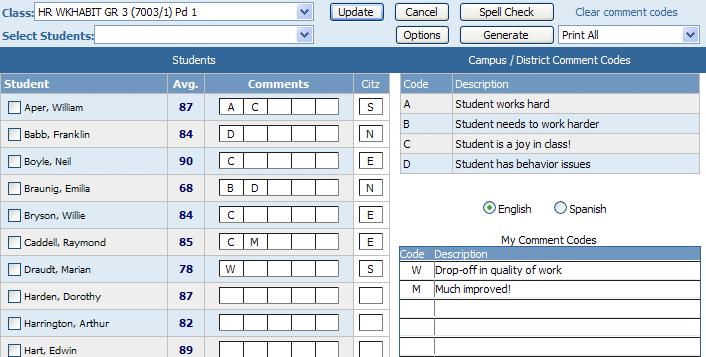 Producing Progress Reports: 13. To produce a progress report for any student in one of your classes, click the Progress Reports icon on the gradebook taskbar.