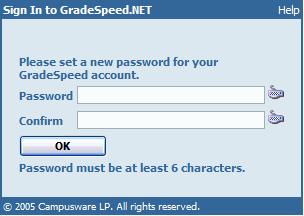 If your district has not provided you with a password, leave the password field blank and click Sign