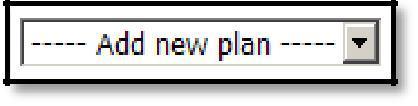 Planner Header The Header controls how the page displays and operates Plan List: If no plan exists the drop