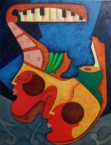Akshay Verma Musically Yours Oil on Canvas 18 X 24