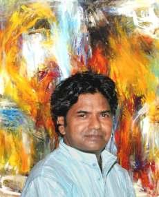 Anil is inspired by nature and does abstract art.