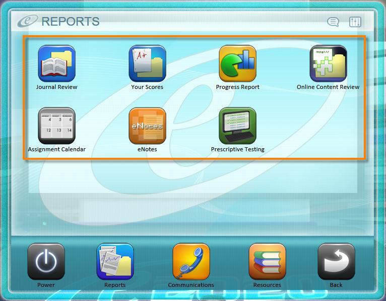 Reports When you click on the Reports button you have access to many different types of reports.