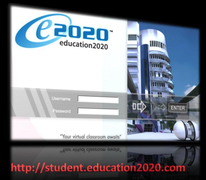 Virtual Tutor Login 1. Go to http://student.education2020.com to access the login window 2.