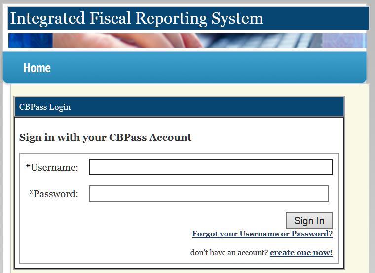 Application Access Access IFRS at: https://www1.thecb.state.tx.us/apps/ifrs/ A CBPass Login will display.