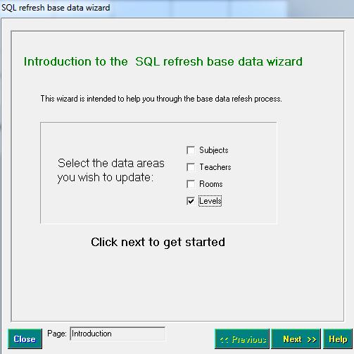 User Name Password Blacka ABCD 4. On the first page of the wizard ensure that the Levels check box is selected, as shown in the graphic displayed below and then click Next. 5.