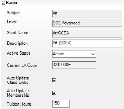 The Guided Learning Hours column can be auto completed as long as the Tuition Hours field has been