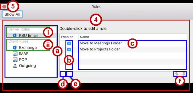 4. You can do the following to manage the Rules: a. Server and Client Rules - There are two types of rules, server-based rules and client-only rules (See Figure 9) i.