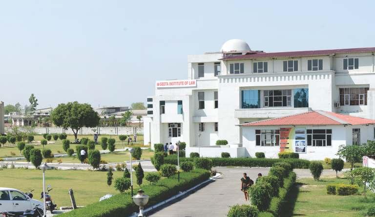 GEETA INSTITUTE OF LAW Geeta Institute of Law has a unique distinction as one of the prestigious Law Institute in the state of Haryana, offering 5-years integrated B.A.L.L.B (Hons.) program and L.L.B 3 year s program.