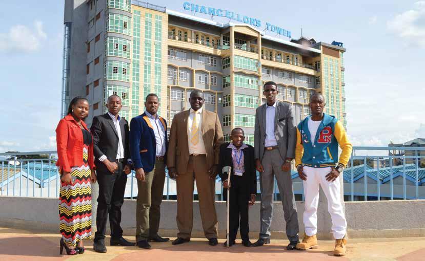 The 2014 MKUSA team from left, VP Winnie Kivingo, Abdi Mahmoud (Secretary General), Marvin Kimathi (President), Isaac Munyao (Academic