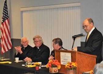 Brother Knight Darin Pollard served as Master of Ceremonies for the dinner program and our special guest speaker was Fr Joe Nassal, Provincial of