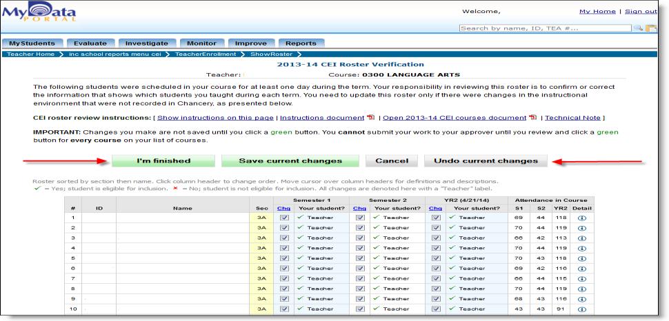 You can have these students scores used in the computation of your CEI (assuming they meet all other eligibility criteria) by checking the box(es) next to each student in the section.