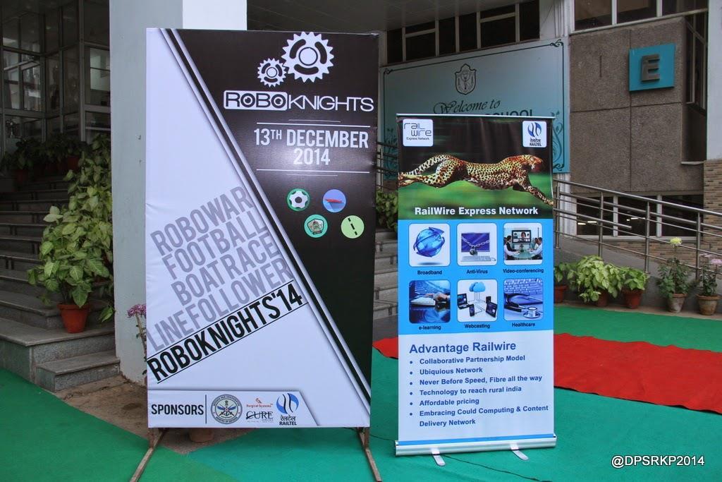 RAILWIRE SPONSORED ROBOKNIGHTS 2014- ANNUAL ROBOTICS SYMPOSIUM at DPS R. K. Puram New Delhi RoboKnights, the Robotics Club of Delhi Public School, R.K. Puram organized RoboKnights 14, the third edition of the inter-school Robotics Symposium on 13th December 2014.