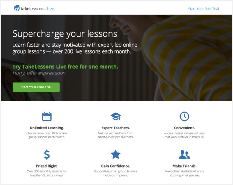 TakeLessons Live offers hundreds of live, online classes each month How you can participate If you are a TakeLessons instructor in good standing, with a well-defined curriculum, then we would like to