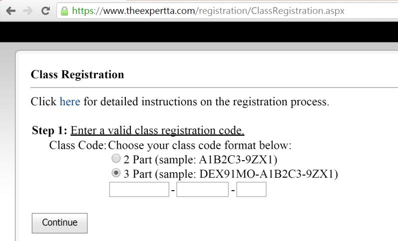 Expert TA: Student Registration Instructions Getting Started: Visit Expert TA s registration page https://www.theexpertta.