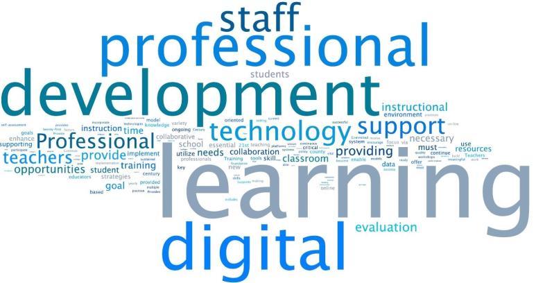 Technology and digital learning can increase professional learning opportunities by expanding access to high-quality, ongoing, job-embedded resources to improve student success and to create a