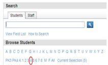 On the Start Page, click the grade level of the students who are absent.