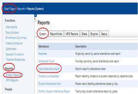 beginning and ending dates for the report Select a teacher, or select multiple teachers by holding down the Ctrl key while selecting the desired teachers Select the periods to view, or -- if you want