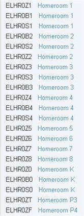 Search for the Course for which you are adding sections on the left and click on the blue link. You only need to create Homeroom sections for P3 and P4.
