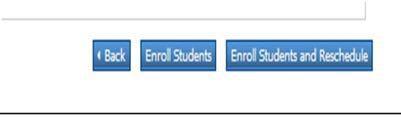 **NOTE-If there are section errors that need to be corrected, only this button appears. Enroll Students- Click to enroll the students into this class(es).