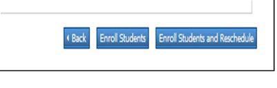 Once enrolled in this class(es), the Mass Enroll page displays a confirmation message. You can then enroll the students into additional classes using the filter by function. II.