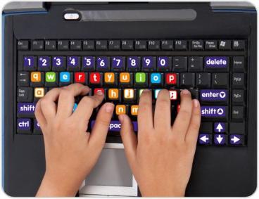 This can be used for students who have difficulty distinguishing the keyboard.
