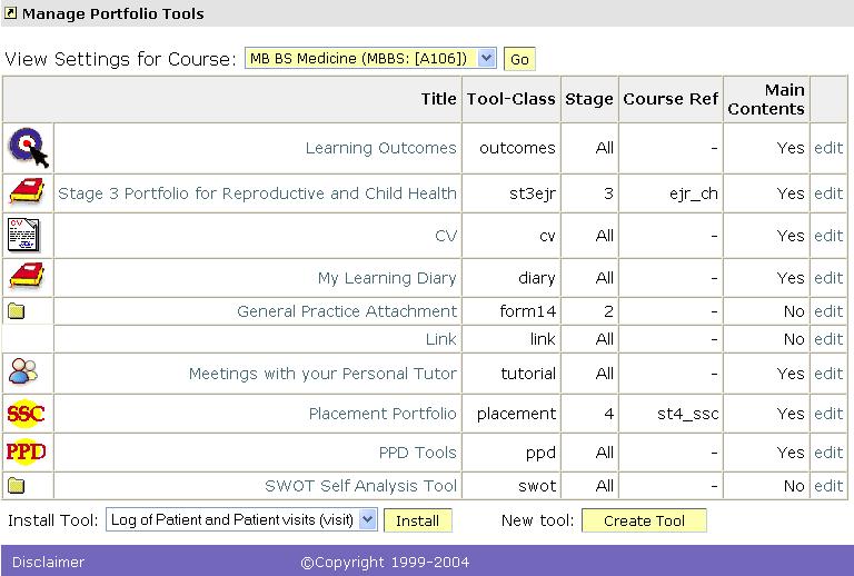 forms generated by course administrators or more sophisticated tools created inhouse or by 3rd party developers. Figure 2.