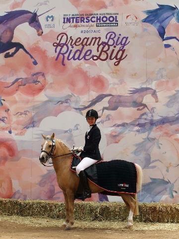 Angelina of Year 4 was selected to represent Team NSW in Dressage,