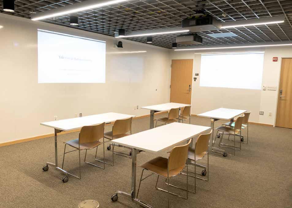 The studio suite features a room designed for instructors to practice