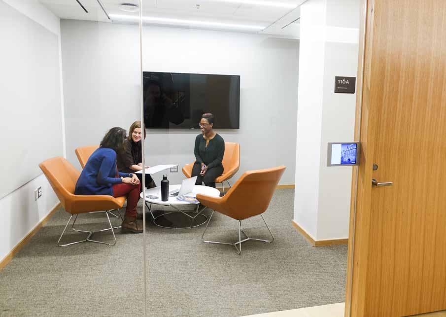 Collaboration rooms are designed to foster teamwork and provide dedicated spaces for CTL staff to