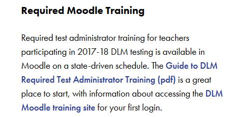 Required Reading Download DLM s training manual (title below) for important information on logging into Moodle,