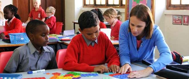 Pupils are taught in a class setting with specialist subject teachers introduced gradually.