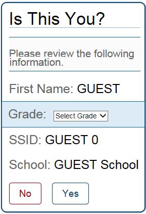 SAY Select the appropriate grade in the Grade: dropdown, then click Yes. Assist students as needed.