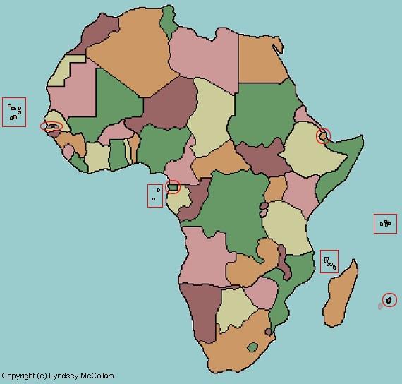 7. ountries of the North frican and Sub-Saharan Regions Students will be able to identify and label a selection of countries found within each of the major ountries: