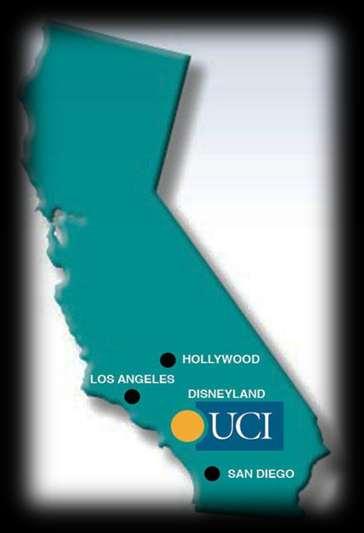 The UC in The OC UC Irvine is located in beautiful Southern California (Orange County) Pleasant, Mediterranean climate Local to world-class cultural, shopping, and entertainment destinations