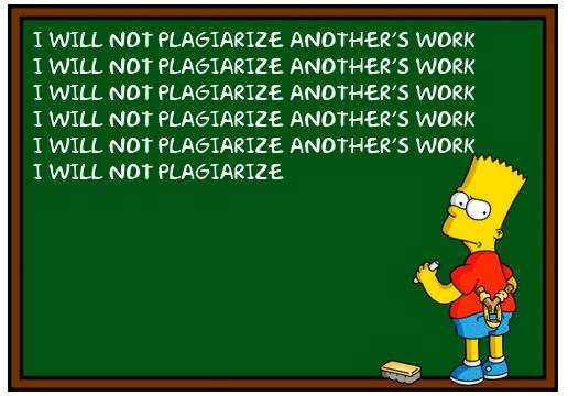 Examples of plagiarism include, amongst others, the copying of other students essays, results data, coursework etc.