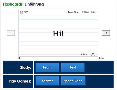 By default, cards are set to show both sides at once at first; to change into more traditional flashcard format, simply uncheck the 'Both Sides' box in the top-right corner of the card.