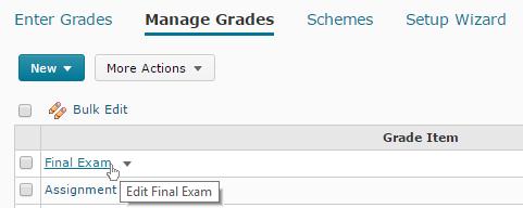 IMPORTANT: College of the North Atlantic requires that Final Exam Grades and Final Grade Calculation are not released to students within the D2L Gradebook. 1.