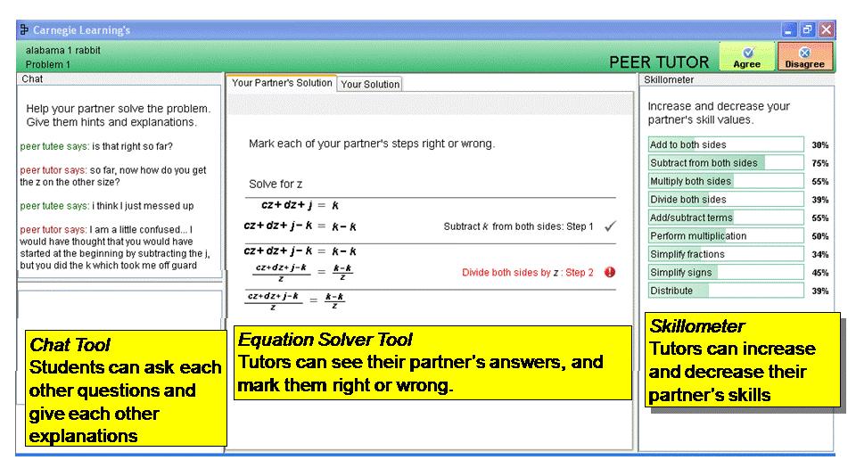 Figure 2. Peer tutor's interface. 2 Method 2.1 System Design Peer Tutoring Script.