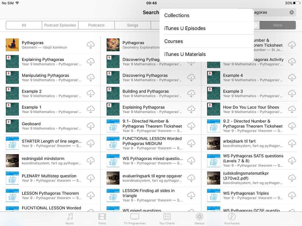 You are also able to search the itunes store if you would like to attach a book, app or document from another itunes U