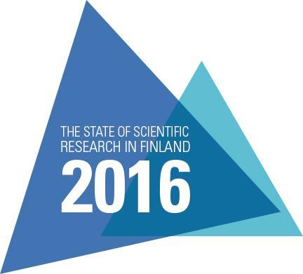 State of Scientific Research in Finland 2016 In focus: research personnel and funding (background data) publishing, scientific impact and copublications (incl.
