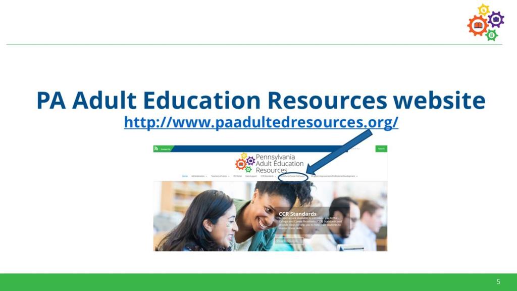 All these tools can be found on the Pa Adult Education Resources Website