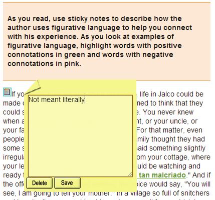 Look Up a Word If a student is uncertain of what a particular word means, he/she can highlight the word by clicking and dragging across it with his/her mouse, and then click the Look Up a Word button