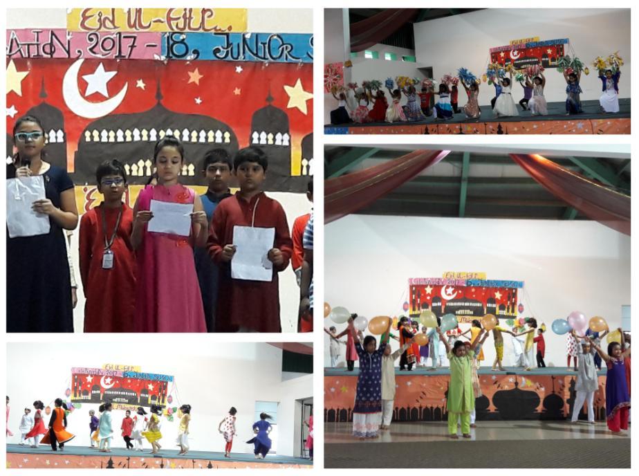 The essence of Eid was beautifully portrayed through dance, music and recitation of poetry by the talented students of the Primary Section. The celebration ended with the National Anthem.