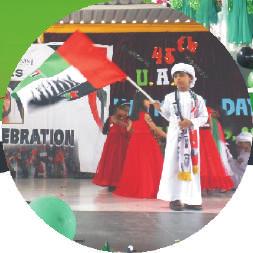 celebrated in school by wearing UAE costumes to show eir solidarity