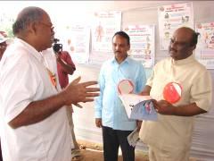 Duraisamy, Vayalaga Iyyakka Leader flagged off the event. There was an exhibition depicting the current year theme and the theme of the coming year.