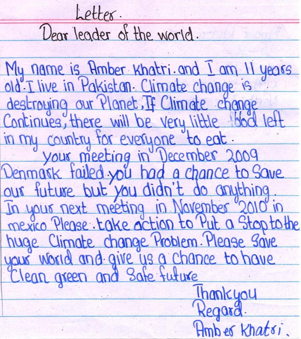 Letter to World Leaders by Amber Khatri (11