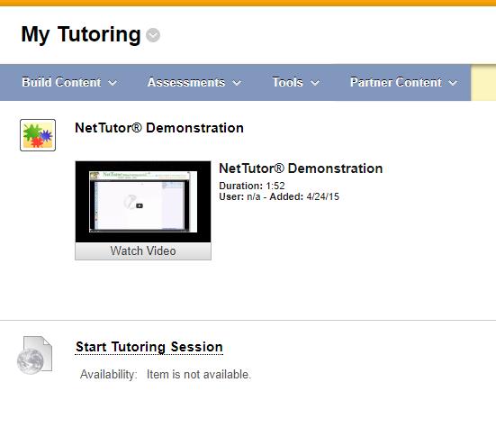 Start Your Tutoring Session It is now time to start your NetTutor tutoring
