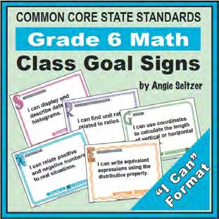 CHECKLIST POSTERS CLASS GOAL SIGNS STUDENT S CHECKLIST FOCUS ON THE MATH PRACTICES All Grade goals are on one 11